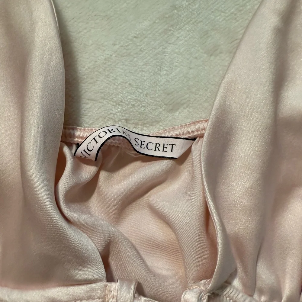 Victoria's Secret Pink Satin Lace Chemise - Picture 2 of 4